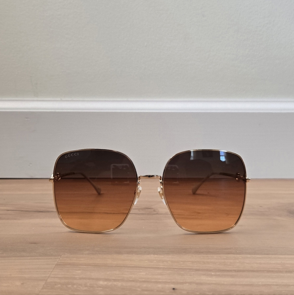 gucci | metal horsebit square sunglasses | retro | vintage style | oversized